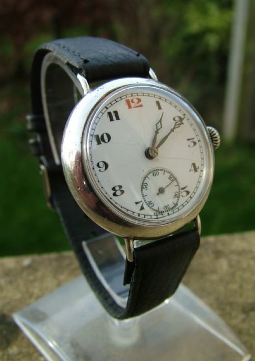 fig 1. Gents 1934 silver wrist watch