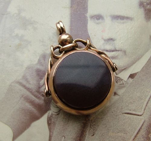 Antique 1913 9ct Rose Gold Swivel