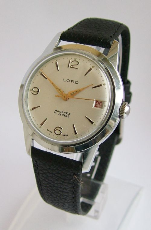 fig 1. Gents vintage 1950s Lord hand winding wrist watch