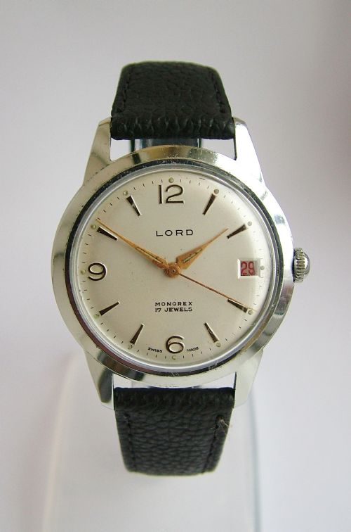 Gents Vintage 1950s Lord Hand Winding Wrist Watch