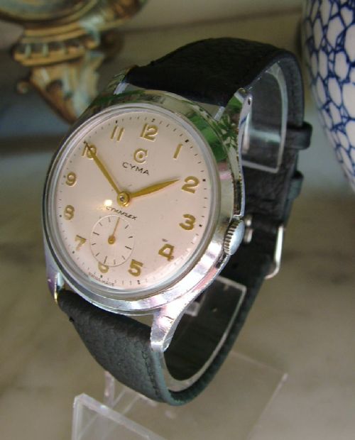 fig 1. Gents 1950s Cyma wrist watch