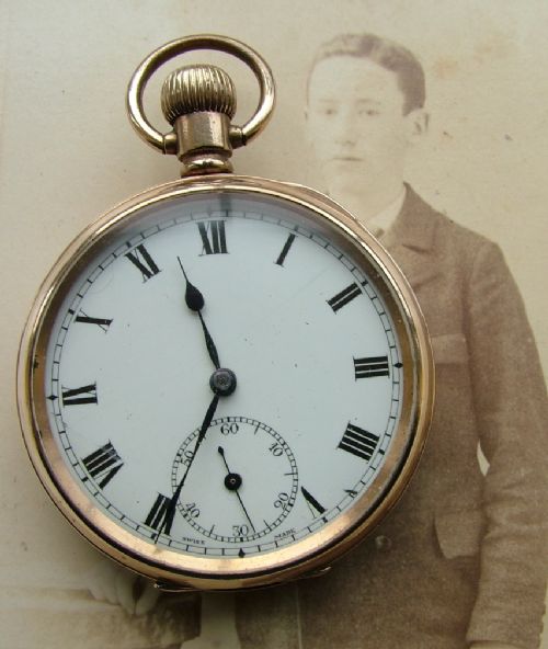 Antique Open Faced Pocket Watch