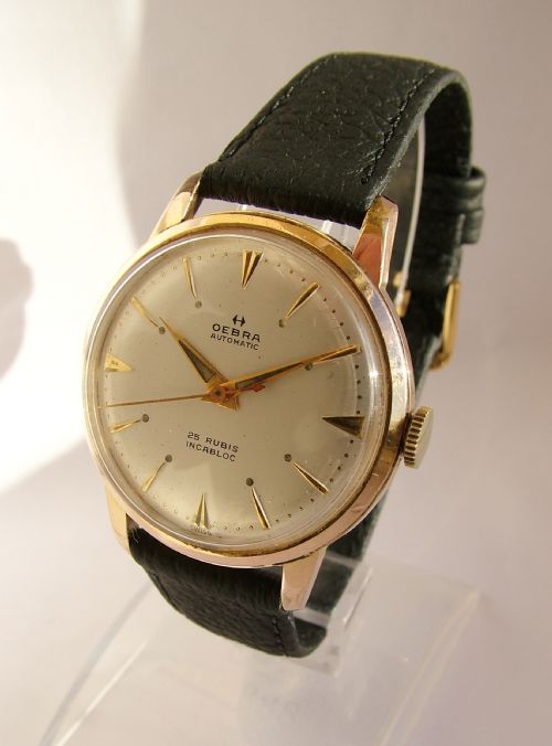 Vintage Gents 1950s Oebra Automatic Wrist Watch