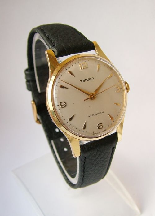 Vintage Gents 1950s Tempex Hand Winding Wrist Watch