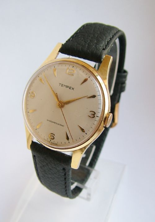 fig 2. Vintage gents 1950s Tempex hand winding wrist watch