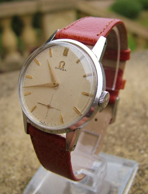 fig 1. Vintage 1950s Omega wrist watch