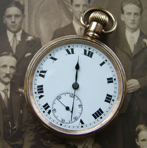 Vintage 1920s Lanco Gold Plated Pocket Watch