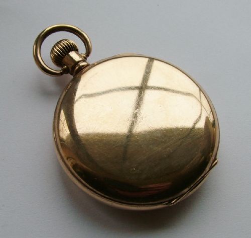 fig 1. Vintage 1920s Lanco gold plated pocket watch