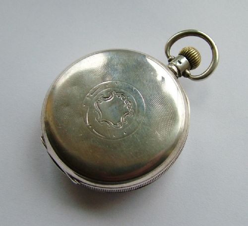 fig 1. 1925 silver Swiss stem winding pocket watch