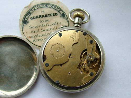 fig 1. Vintage 1930s Sphinx Lever pocket watch, Dumfries