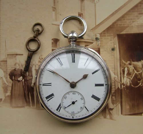 Antique 1892 Silver Fusee Pocket Watch