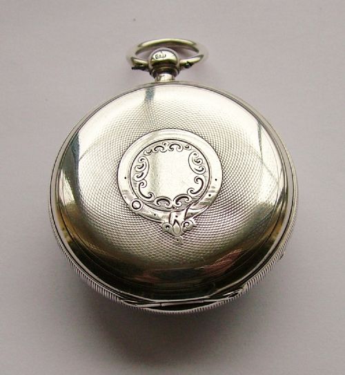 fig 2. Antique 1892 silver fusee pocket watch