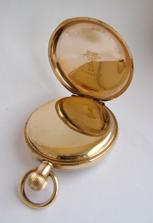 fig 2. Vintage 1920s Swiss gold filled pocket watch