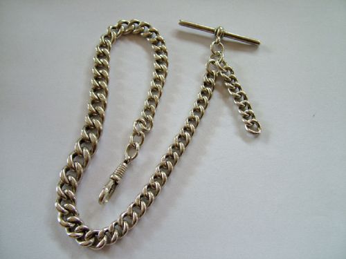 Antique Silver Watch Chain / Albert