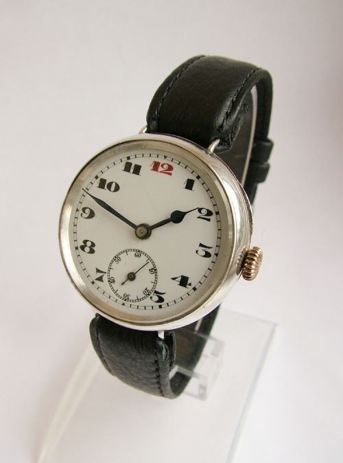 fig 1. Gents WW1, 1915 silver trench watch