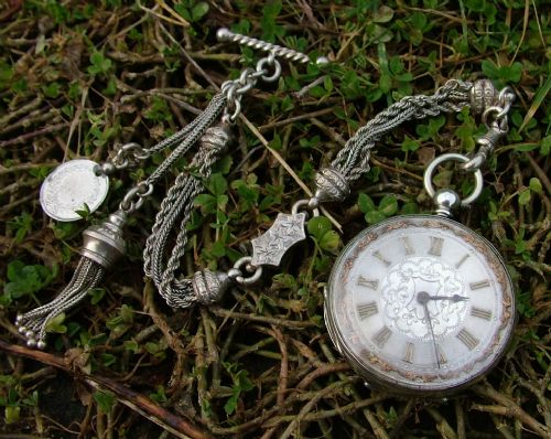 Lady's Antique Fob Watch and Albertina