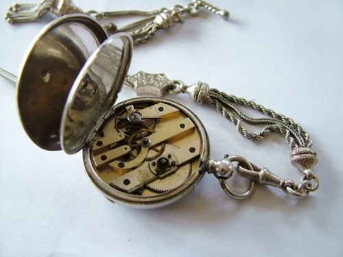 fig 2. Lady's antique fob watch and albertina