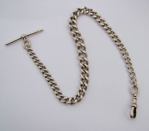 Antique Silver Pocket Watch Chain