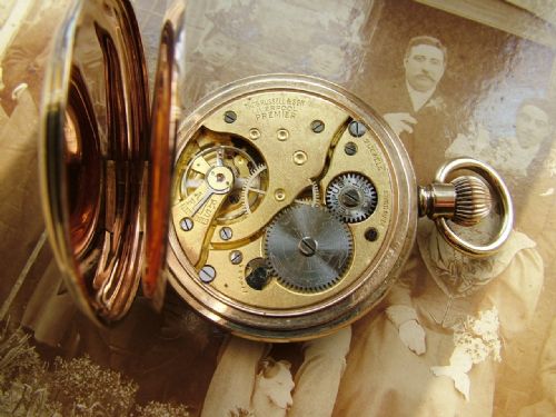 fig 1. Thomas Russell Premier full hunter pocket watch