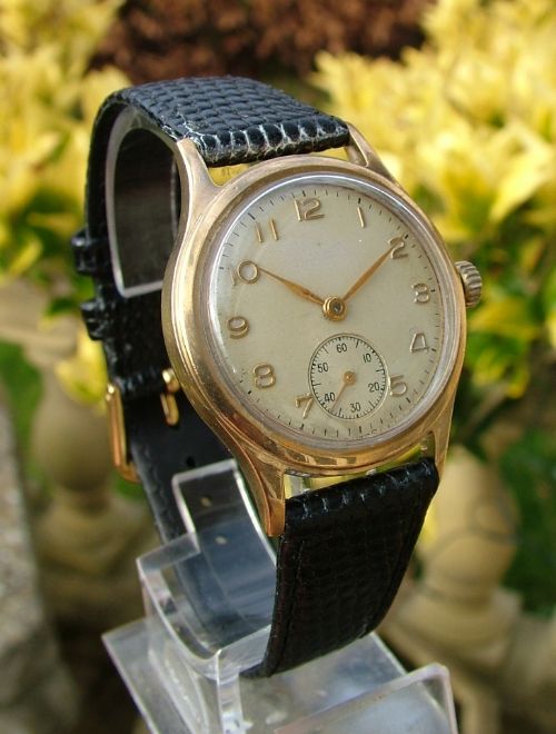 fig 1. 9ct gold wrist watch, 1950