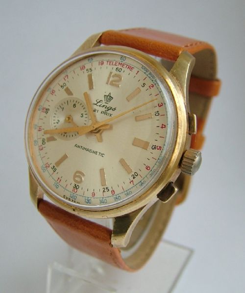 fig 1. Gents 1960s Lings 21 Prix wrist watch