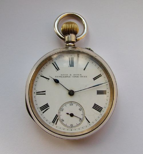 Antique Silver Reid & Sons Newcastle Pocket Watch
