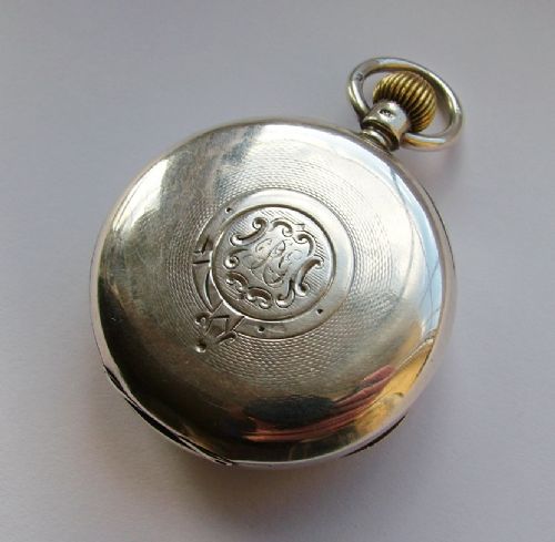 fig 1. Antique silver Reid & Sons Newcastle pocket watch
