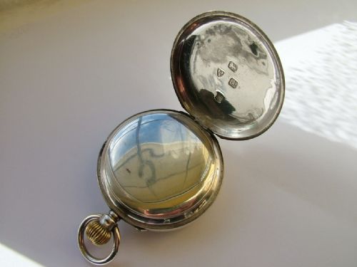 fig 3. Antique silver Reid & Sons Newcastle pocket watch