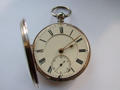 fig 2. Antique silver fusee pocket watch, 1871