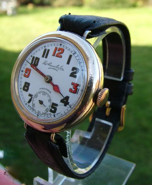fig 1. Gents 1920s Thomas Russell Premier wrist watch