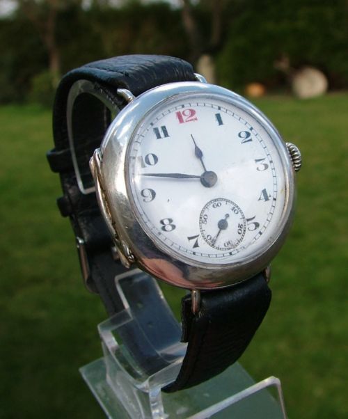 fig 1. Gents silver trench watch, WW1, 1915