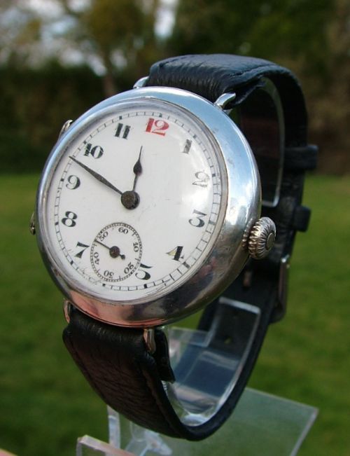 fig 2. Gents silver trench watch, WW1, 1915