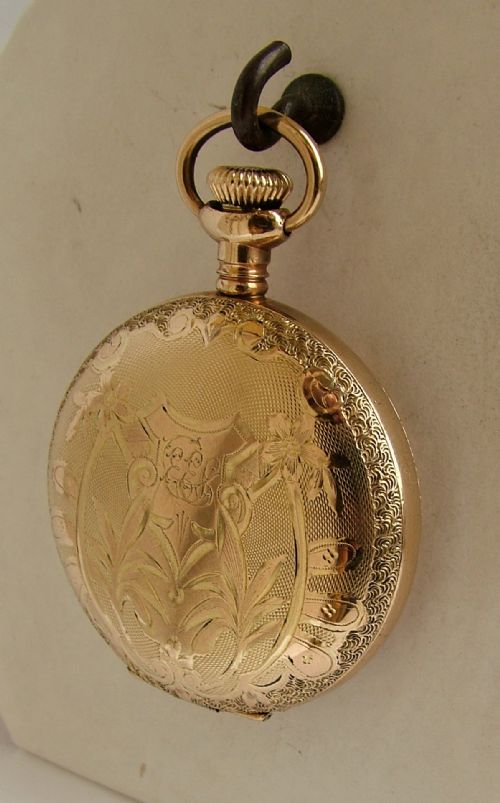 fig 1. Antique 1906 Elgin full hunter fob pocket watch