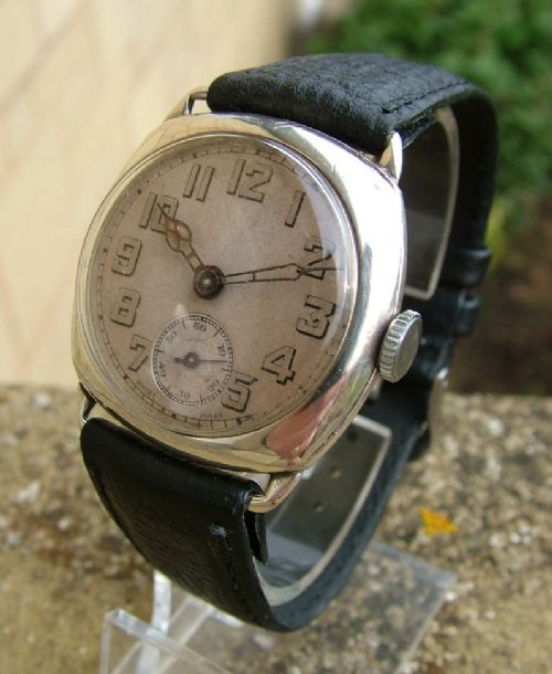 Vintage 1929 Gents Silver Hand Winding Wrist Watch