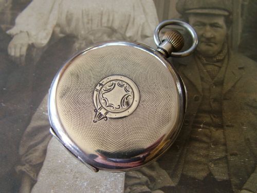 fig 1. Antique 1918 silver pocket watch