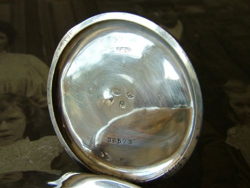 fig 2. Antique 1918 silver pocket watch