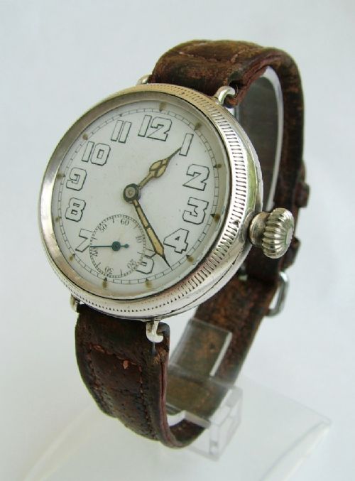 Gents Silver Trench Watch, Ww1, 1916