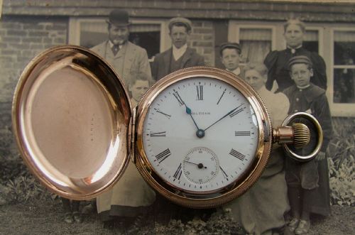 Antique 1901 Waltham Traveler Full Hunter Pocket Watch