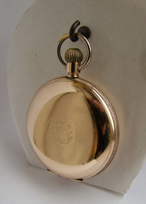 fig 1. Antique 1901 Waltham Traveler full hunter pocket watch