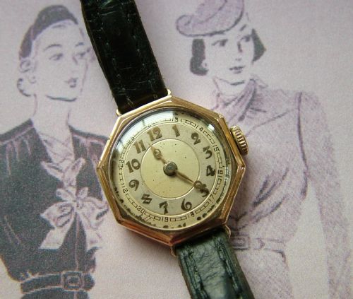 Lady's Vintage 9ct Gold Wrist Watch, 1937