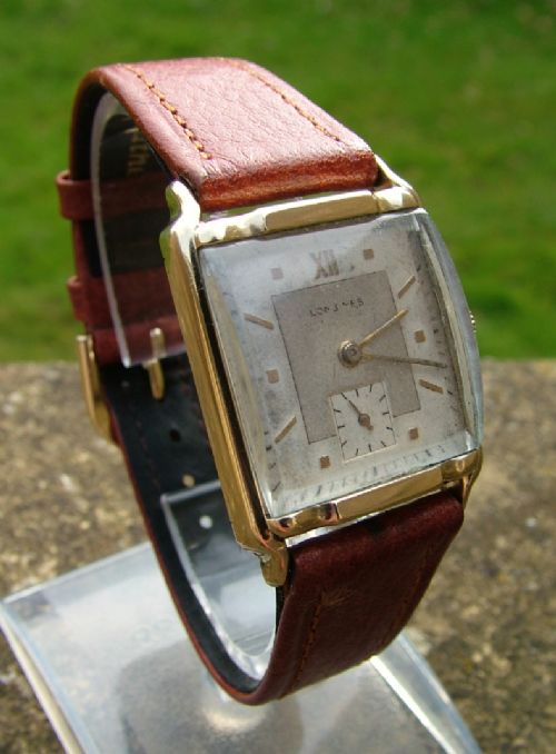 fig 1. Longines gold filled wrist watch, 1945