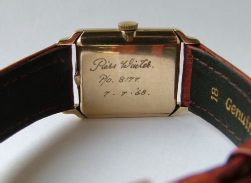fig 2. Longines gold filled wrist watch, 1945