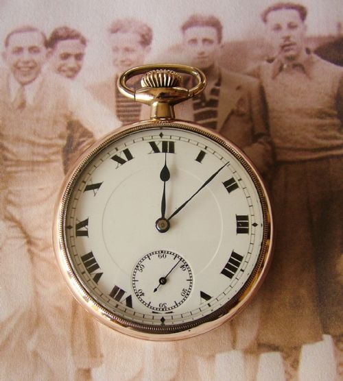 Vintage 1920s Swiss 10ct Gold Filled Pocket Watch