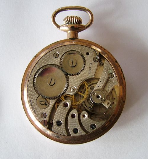fig 2. Vintage 1920s Swiss 10ct gold filled pocket watch