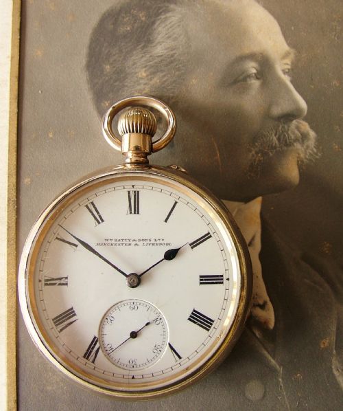 Antique Wm Batty & Sons Ltd, 3/4 Plate Gold Filled Pocket Watch