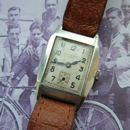 Gents Cyma / J W Benson Silver Wrist Watch, 1938