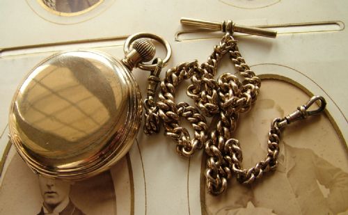 fig 1. Thomas Russell full hunter pocket watch & chain