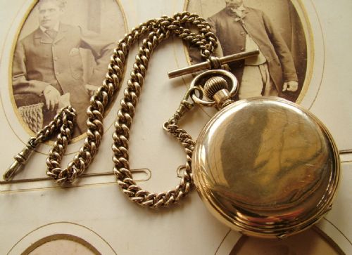 fig 2. Thomas Russell full hunter pocket watch & chain