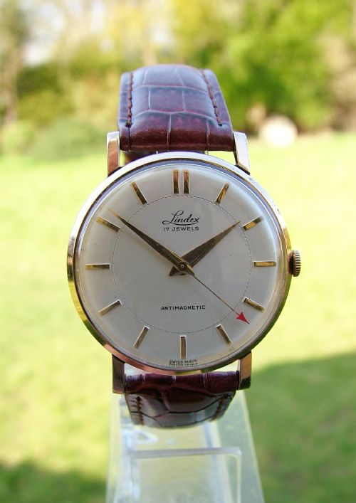 fig 2. Gents 1950s Lindex hand winding wrist watch