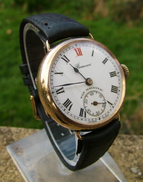 fig 1. Gents 1920s Roamer wrist watch